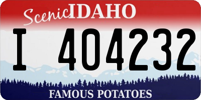ID license plate I404232