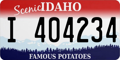 ID license plate I404234