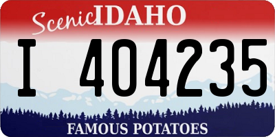 ID license plate I404235