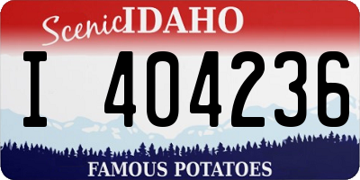 ID license plate I404236