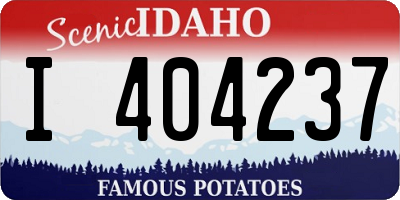ID license plate I404237