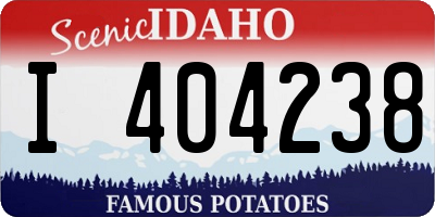 ID license plate I404238