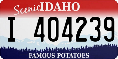 ID license plate I404239