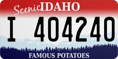 ID license plate I404240