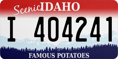 ID license plate I404241