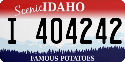 ID license plate I404242