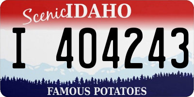 ID license plate I404243