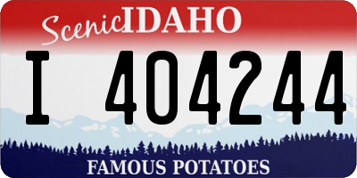 ID license plate I404244