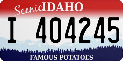 ID license plate I404245
