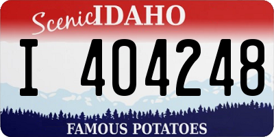 ID license plate I404248