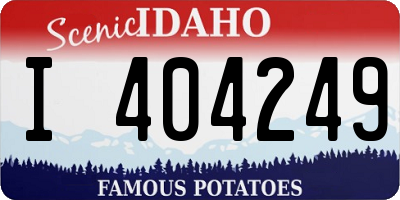 ID license plate I404249