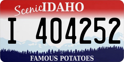 ID license plate I404252