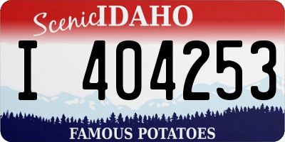 ID license plate I404253