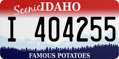 ID license plate I404255