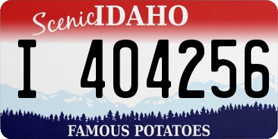 ID license plate I404256