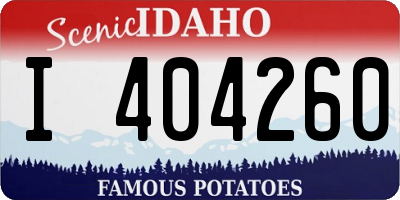 ID license plate I404260