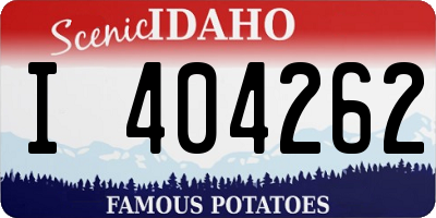 ID license plate I404262