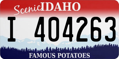 ID license plate I404263