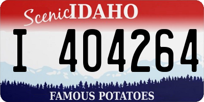 ID license plate I404264