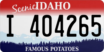 ID license plate I404265