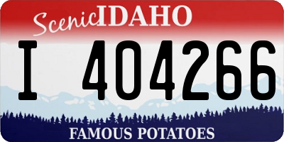 ID license plate I404266