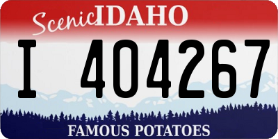 ID license plate I404267