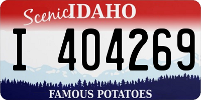 ID license plate I404269