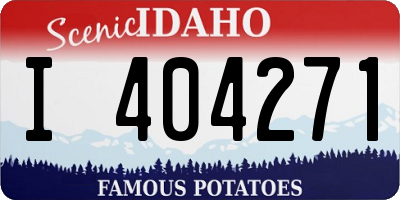 ID license plate I404271