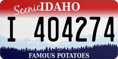ID license plate I404274