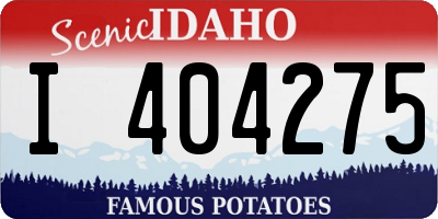 ID license plate I404275