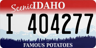 ID license plate I404277