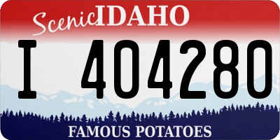 ID license plate I404280