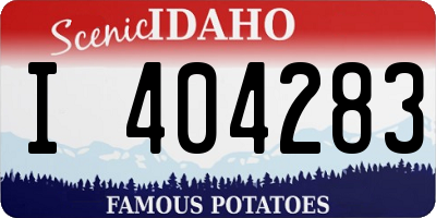 ID license plate I404283