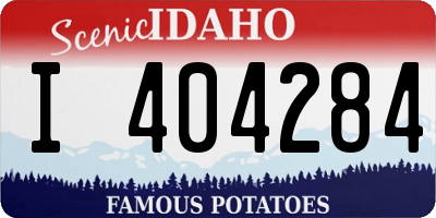 ID license plate I404284