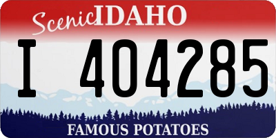 ID license plate I404285