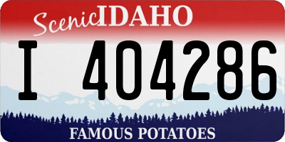 ID license plate I404286
