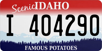 ID license plate I404290