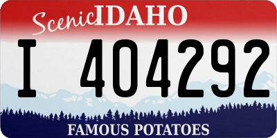 ID license plate I404292