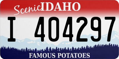 ID license plate I404297