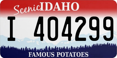 ID license plate I404299