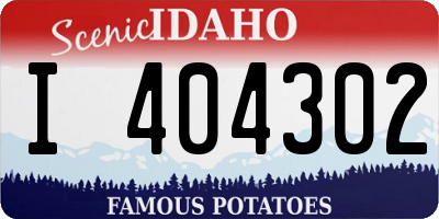 ID license plate I404302