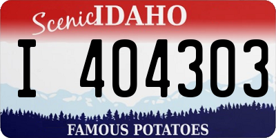 ID license plate I404303