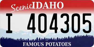 ID license plate I404305