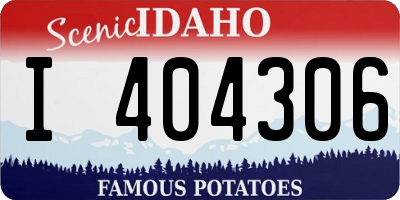 ID license plate I404306