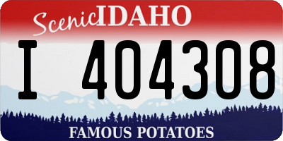 ID license plate I404308