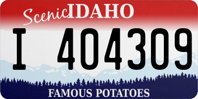 ID license plate I404309