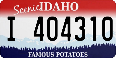 ID license plate I404310