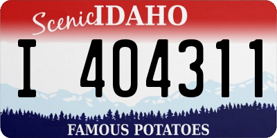 ID license plate I404311