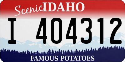 ID license plate I404312