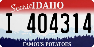 ID license plate I404314